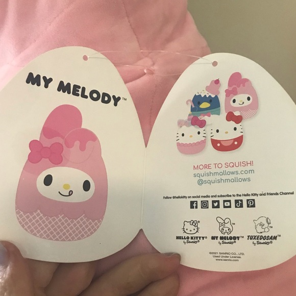 RARE Squishmallow!! GIANT Hello Kitty Sanrio! My Melody Melting Ice Cream, pink - Picture 8 of 13